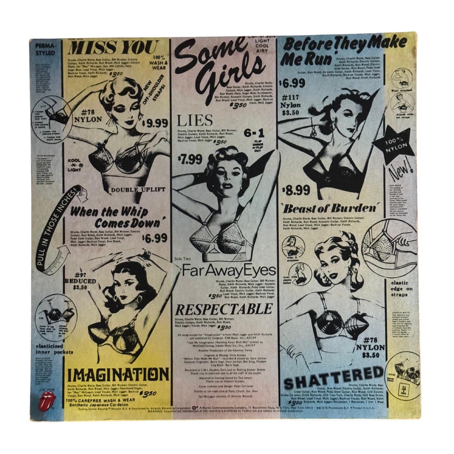 Vintage Rolling Stones "Some Girls" LP-1978