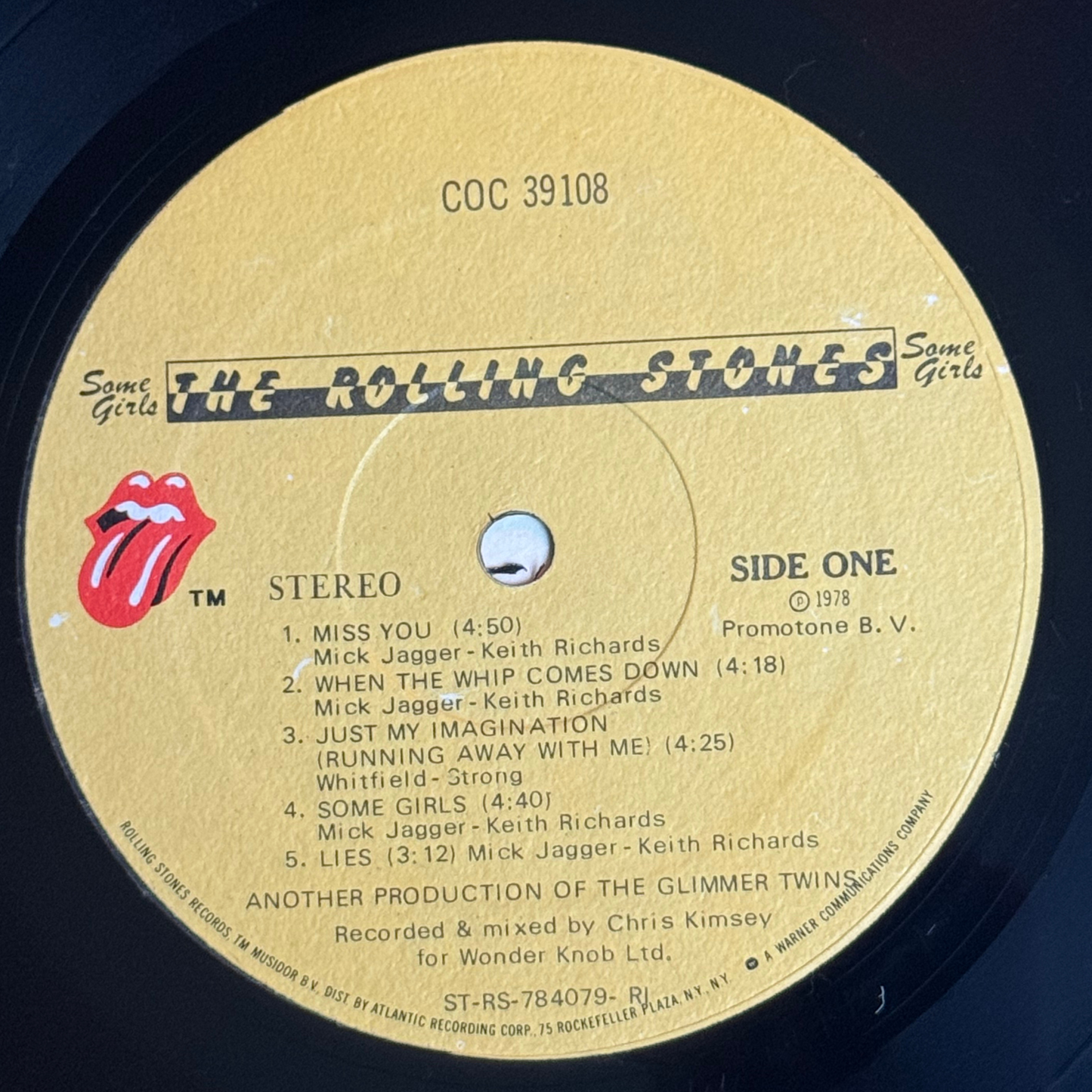 Vintage Rolling Stones "Some Girls" LP-1978